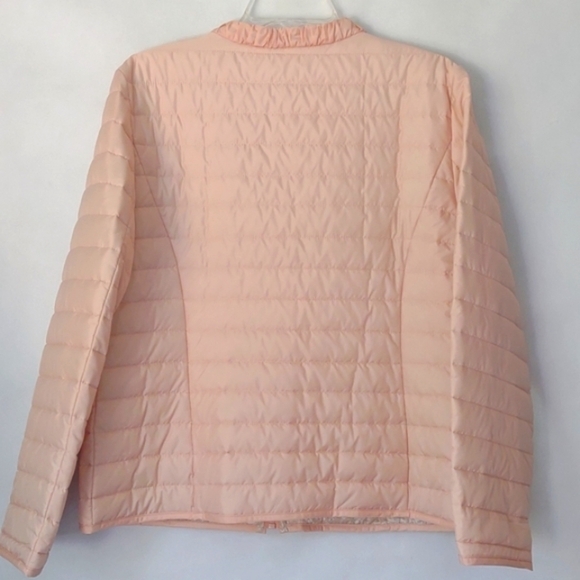 CHICO Jacket Top Quilt Light Dusty Pink Bead Rhinestone Regency Core Size Large - Picture 7 of 14